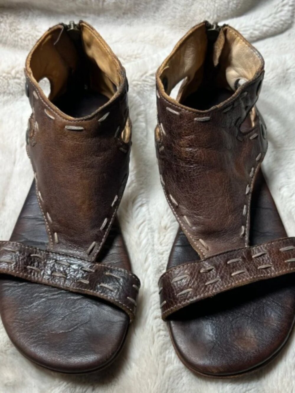 BED|STU sandals Distressed Leather | Handcrafted Flat | Women's 8.5